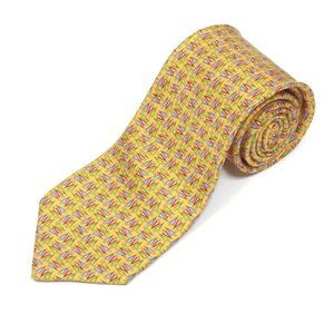Talbotos Umbrella Yellow Multi-color Singing In The Rain Mens Silk Neck Tie